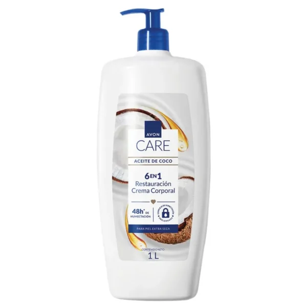 COCO Avon Care Crema Corporal Hidratación Refrescante 6en1, 1 litro