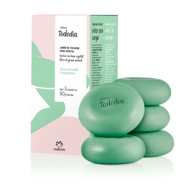 Jabones en barra hoja de limón y guanábana - 5und de 90g