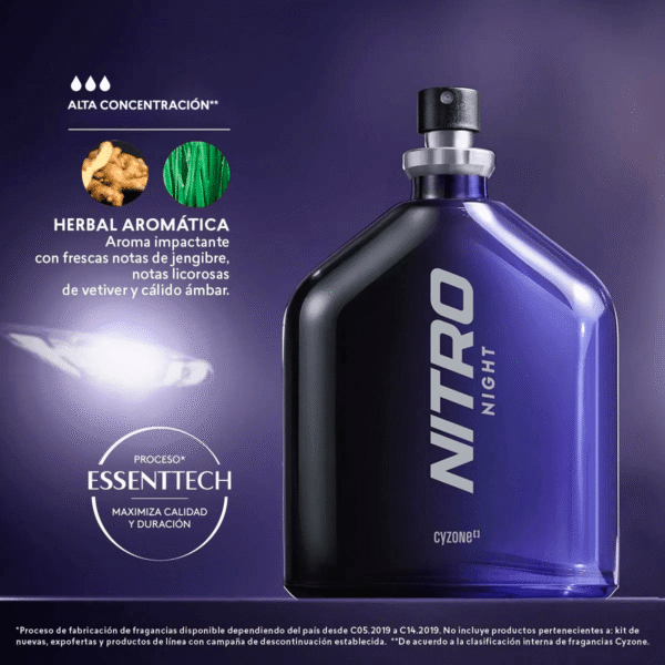 Perfume de hombre Nitro Night, 100 ml