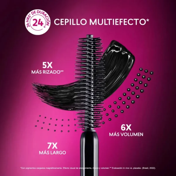 Máscara de Pestañas Magnetic Lash Studio Look Negra, 8g