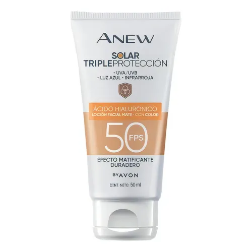 Triple Protección Loción Facial Mate Con Color FPS 50- 50ml